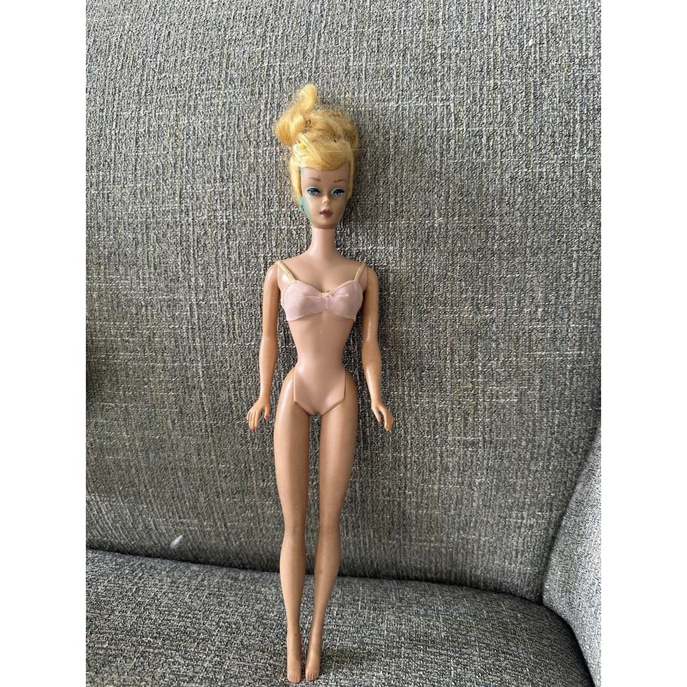 Vintage 1960 Barbie Ponytail #4 Blonde Japan Green Ear